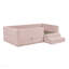 Lit pour enfant multifonctionnel confortable avec garde-corps et rangement, lit simple avec marchepied de sécurité, tissu Boucle-909483293