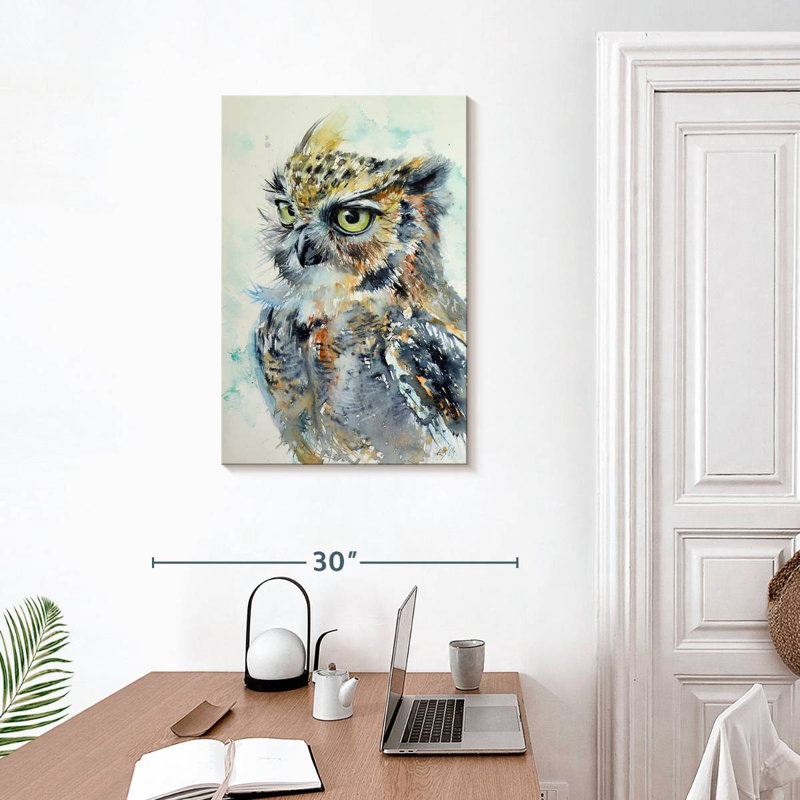 Hibou fier Brampt, H 30 po x l 20 po
