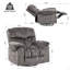 Fauteuil inclinable pivotant et berçant avec canapé en cuir reconstitué chauffant et chauffant-584936911