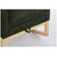 Chaise berçante d'appoint moderne avec pieds en bois massif et patins antidérapants vert foncé