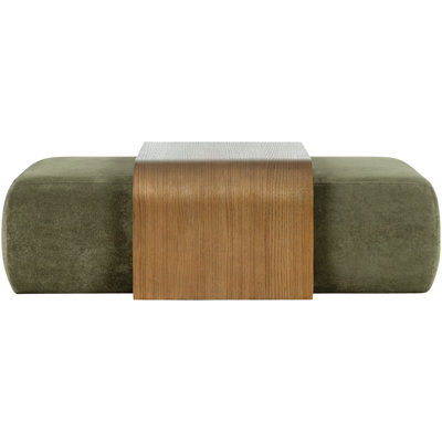 Argon 54" 3-Piece Ottoman With Solid Wood Table