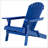 Folding Adirondack Chair With Slatted Back And Wide Armrests, Perfect For Outdoor Patio And Garden Relaxation-851243780
