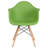 Herculaneum Plastic Chair with Arms and Wooden Legs-45156018