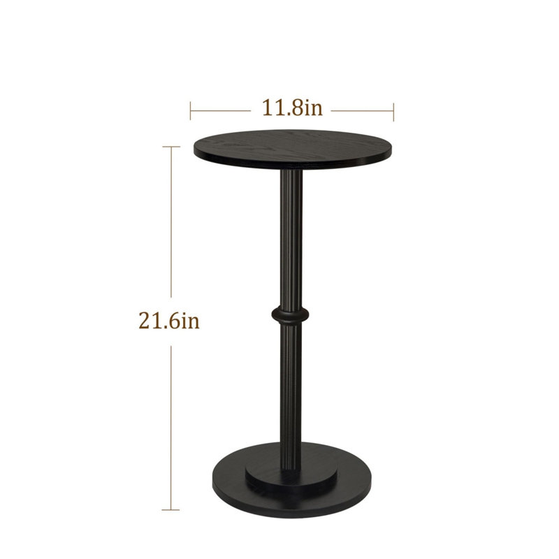 Table de bout moderne ronde, Noir