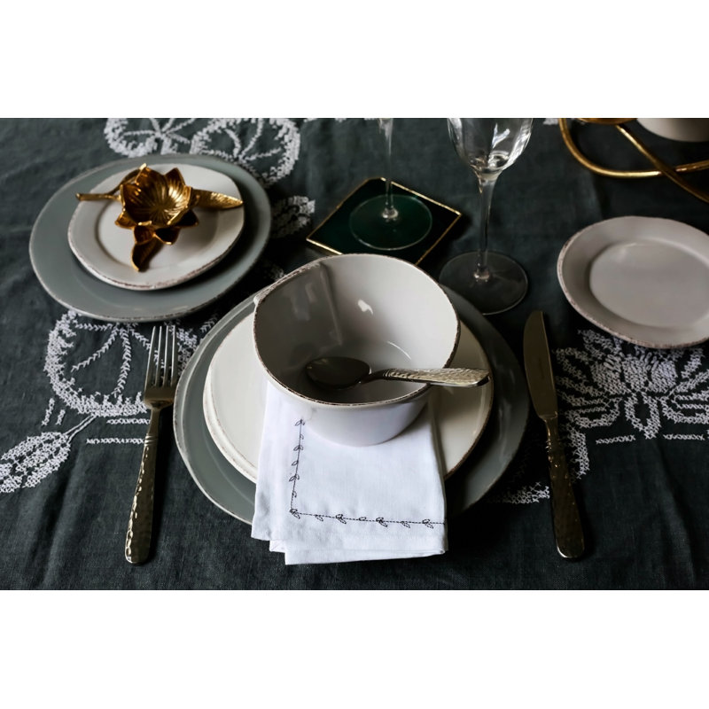 Lastra Handmade Italian Stoneware Dinner Plate, Gray
