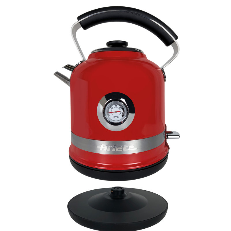 Ariete Moderna 1.7L Stainless Steel Kettle with 2 Slice Toaster Set, Red