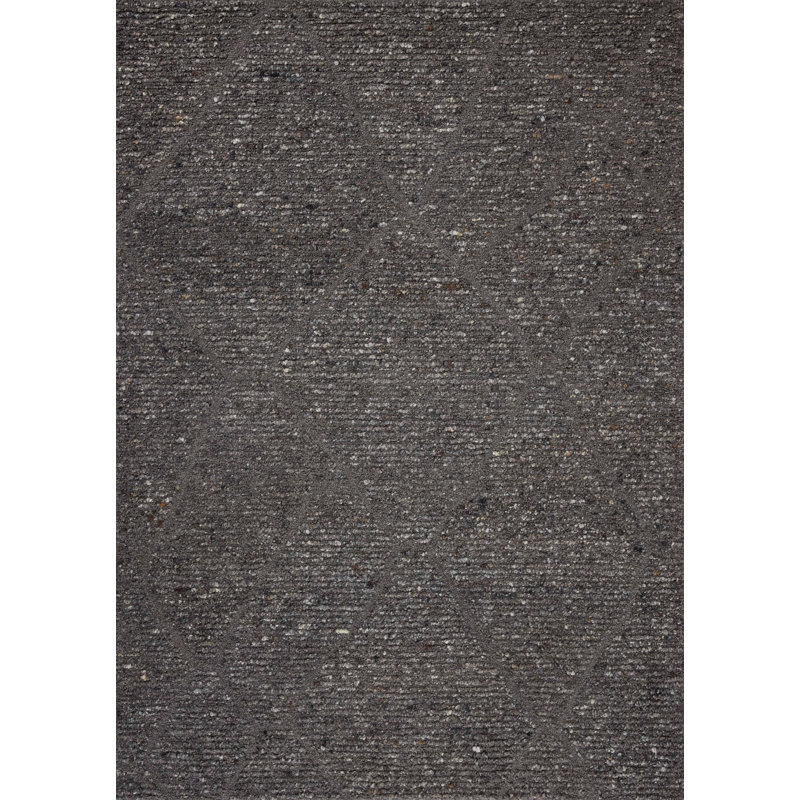 Granite Gray Hand-Tufted Wool Rectangular Area Rug 7'9" x 9'9"