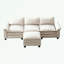 Canapé modulaire rembourré en velours avec repose-pieds-105504408
