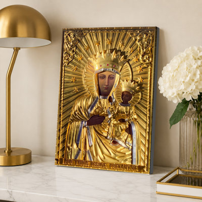 Black Madonna Catholic poster in Czestochowa