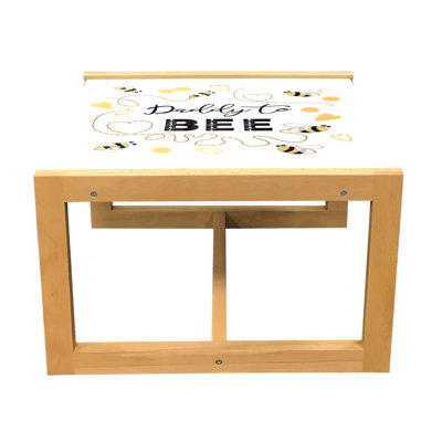 East Urban Home Saying Coffee Table, Funny Daddy To Bee Calligraphic Illustration Fathers Day, Acrylic Glass Center Table With Wooden Frame For Office -  9B209E8ADB03464C87901E7F5A3F861C