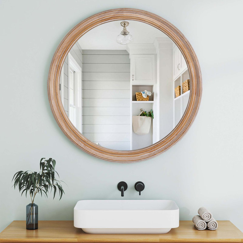Miroir mural rond 27,5 pouces pour meuble-lavabo