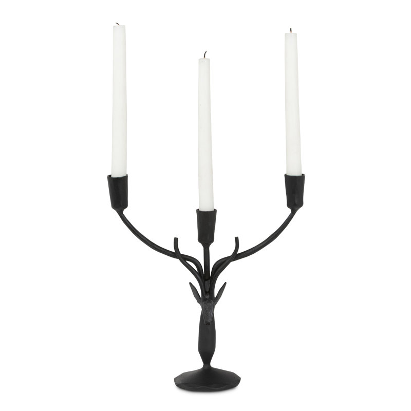 Stag Candle Holder, Small, Small, Black