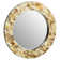 Round Framed Wall Mounted Accent Mirror in Brown