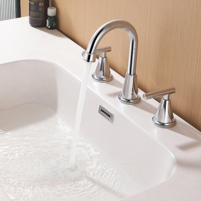 Robinet de salle de bain 7,75 "à 3 trous, robinet de salle de bain traditionnel à 2 poignées avec ensemble de bonde