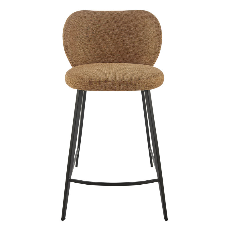 Tabouret de bar et de comptoir Granger, Brun, Tabouret de comptoir (siège d'une hauteur de 26 p