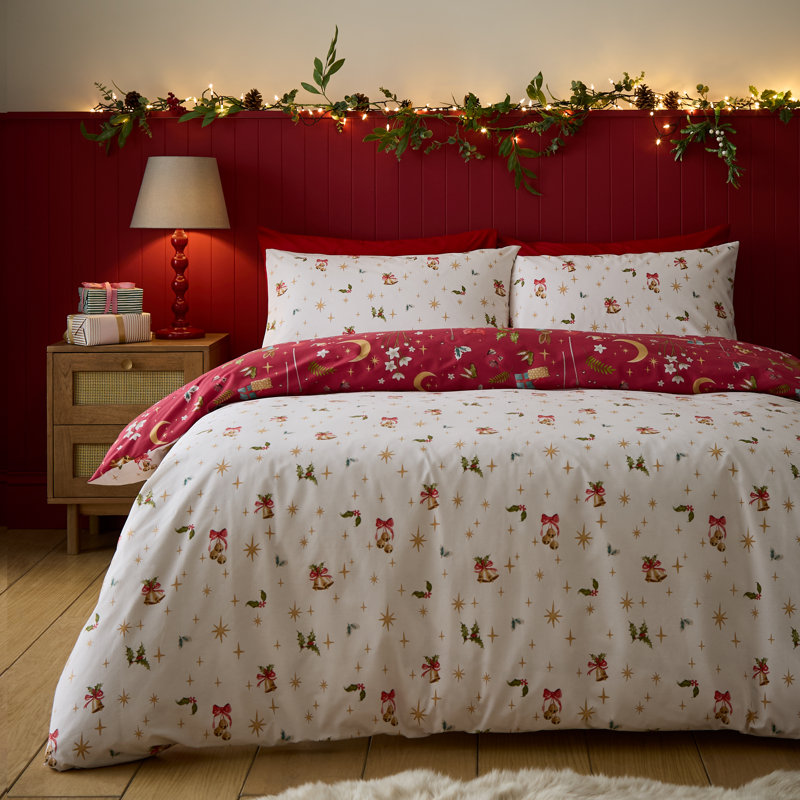 Christmas Enchanted Twilight Reversible Duvet Cover Set, Double Bed (200 x 200 cm)
