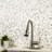 Calabria Frost Hexagon 12 in. x 12 in. Polished Marble Mosaic Floor and Wall Tile
