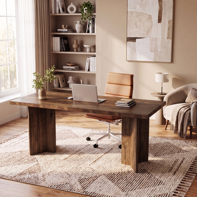 Bureau de direction 63 po Farmhouse, Noyer foncé