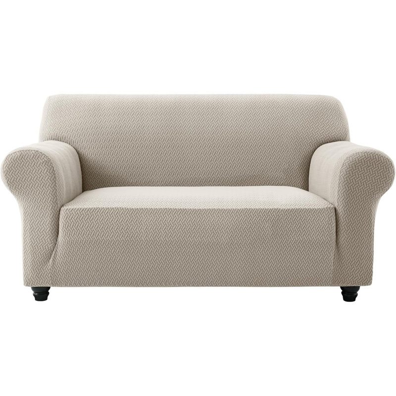 Aspire Homeware Love Seater High Quality Stretchable Spandex Sofa Cover, Beige