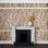 HOLLYHOCKS Wallpaper - Flax 9'10" - full height wallpaper