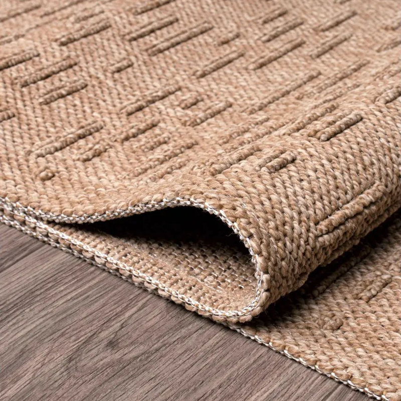 Cotton Abstract Indoor Rug, Rectangle 5'3" x 7'9"