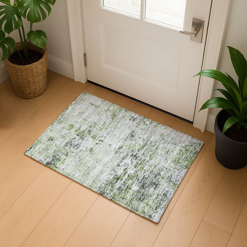 Premium Machine Washable Lubbers AMF1723 Modern Rug, Rectangle 1'8" x 2'6"
