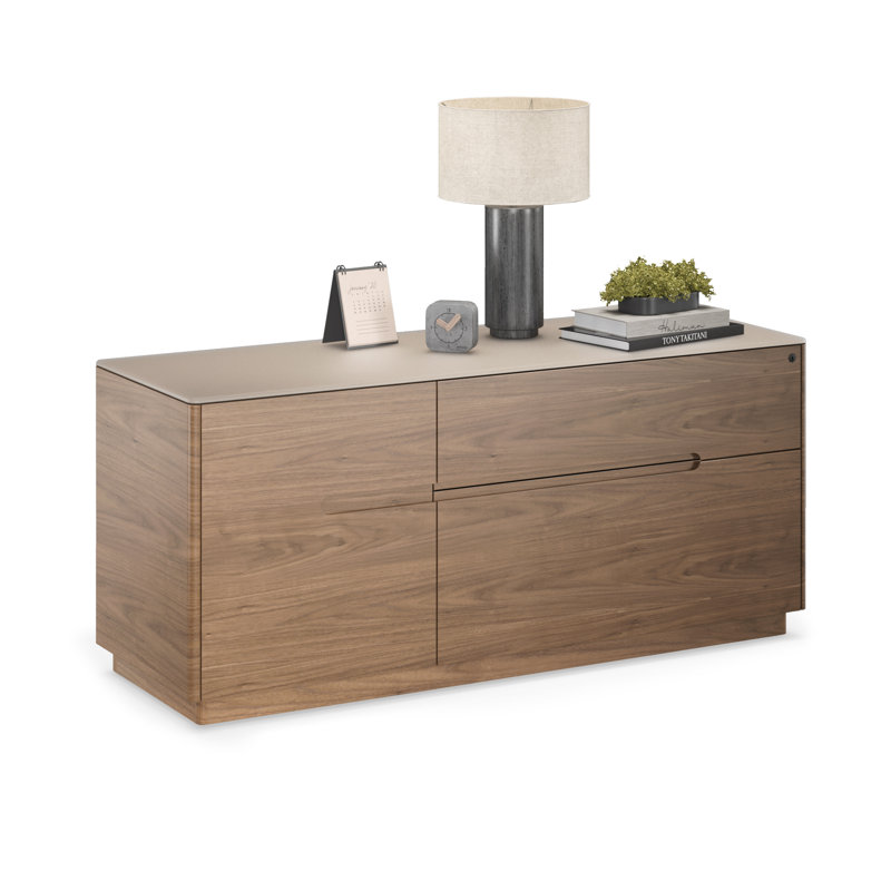 Luma 2 - Drawer File Cabinet, Walnut/Dune