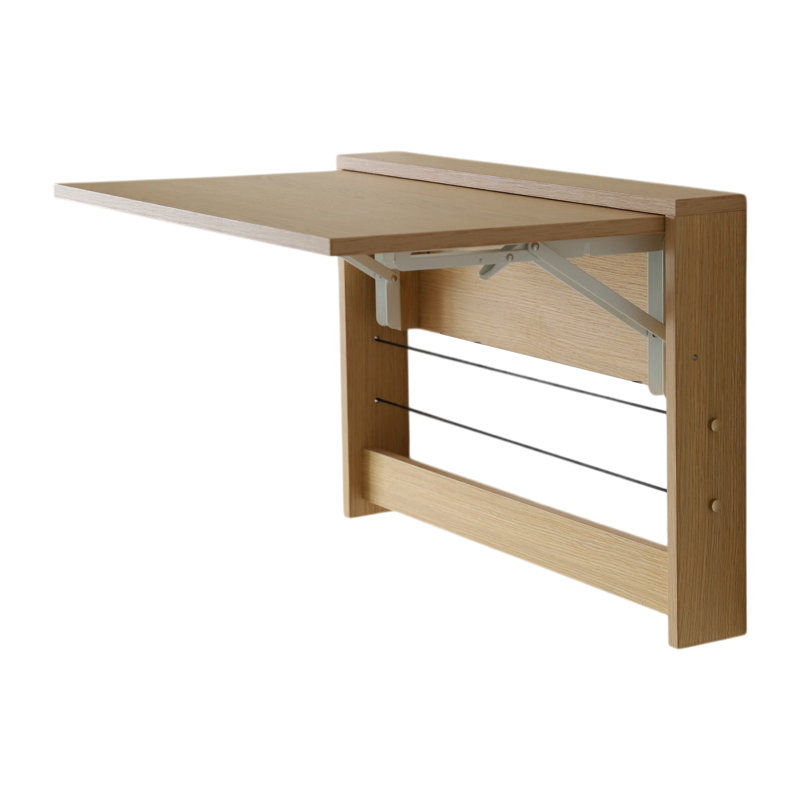 Bureau mural pliant avec rangement pour livres