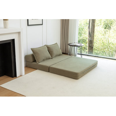 Canapé-lit pliable avec méridienne et matelas
