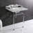 Kingston Brass Pemberton 30-Inch Carrara Marble Console Sink with Acrylic Legs (8-Inch, 3-Hole)-72887922