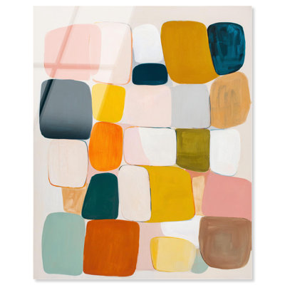 Pixel Patchwork III Acrylic Print Colorful Wall Decor by Art Remedy, Ready to Hang, 36 x 45