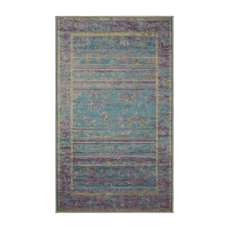 Tapis gris lavable à la machine, Rectangle 8 pi x 12 pi