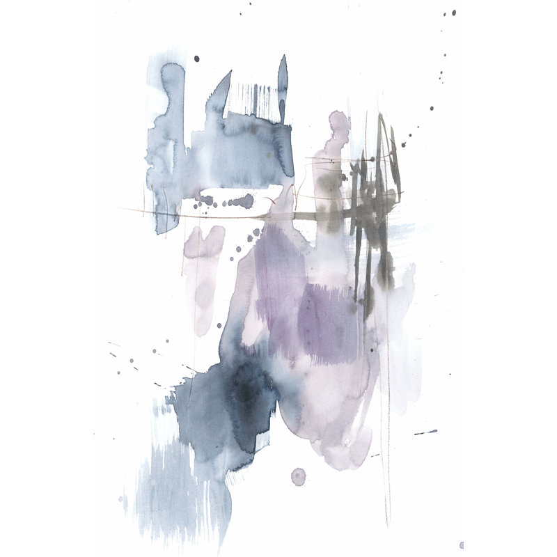 Violet & Paynes Splash II by Jennifer Goldberger - Wrapped Canvas Painting, 46cm H x 30cm W