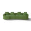 Canapé de 110 pouces courbé pour le salon, fauteuil inclinable surdimensionné, canapé vert désossé, canapé modulaire en forme de nuage, canapé modulaire courbé en chenille 4 places avec 4 coussins décoratifs