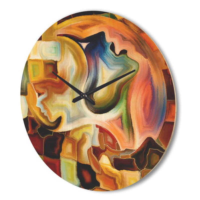 Way of Inner Paint - Horloge murale moderne en bois, Très grand