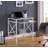 Jordynne Glass Top Metal Base Writing Desk