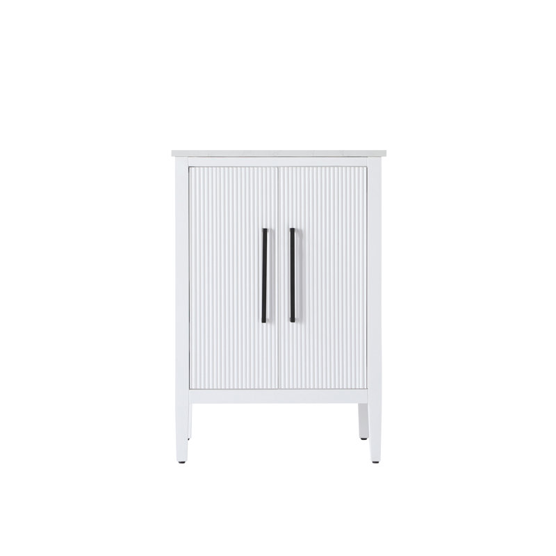 24 inch Single Bathroom Vanity, White