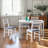 Dainis 5-Piece Modern Dining Table Set, Wooden Kitchen Table Chair Set For Four-1946189906
