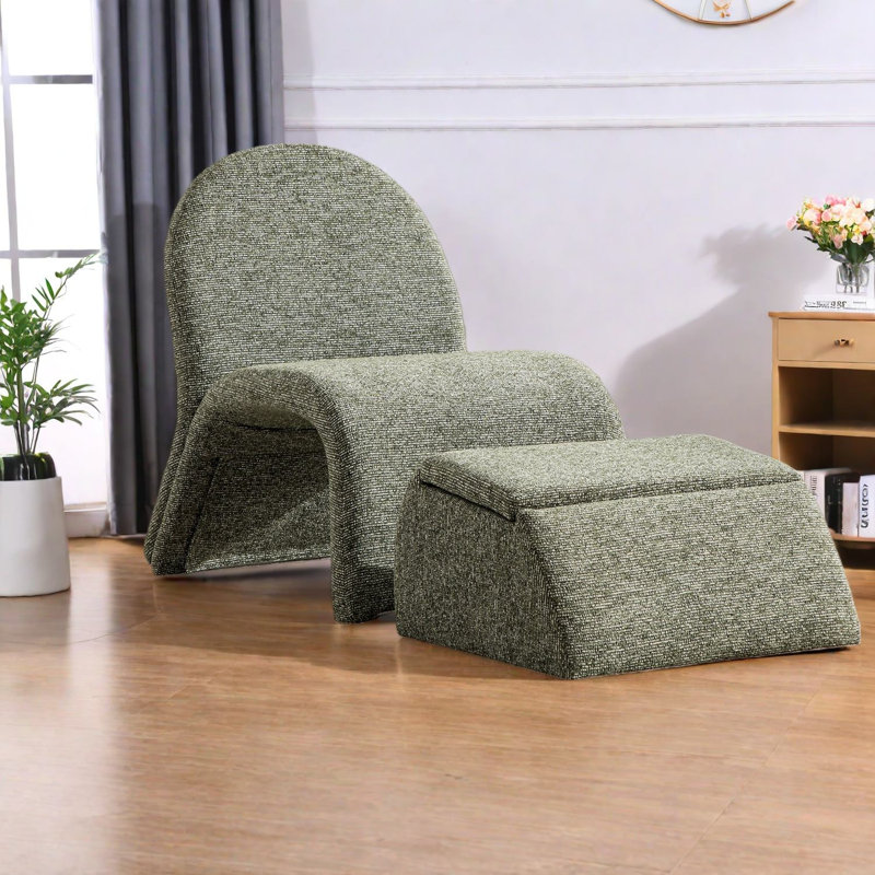 Chaises d'appoint avec rangement, chaise compacte moderne en chenille pour la maison