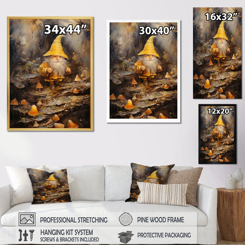Amber aventurier sur toile, Cadre simple noir, H 20 po x l 12 po x P 1 po