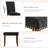 Nailhead Trim Fabric Upholstered Side Chair Wood Dining Chair (Set of 6)-590929692