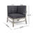 PERLA CORNER CHAIR, GREY