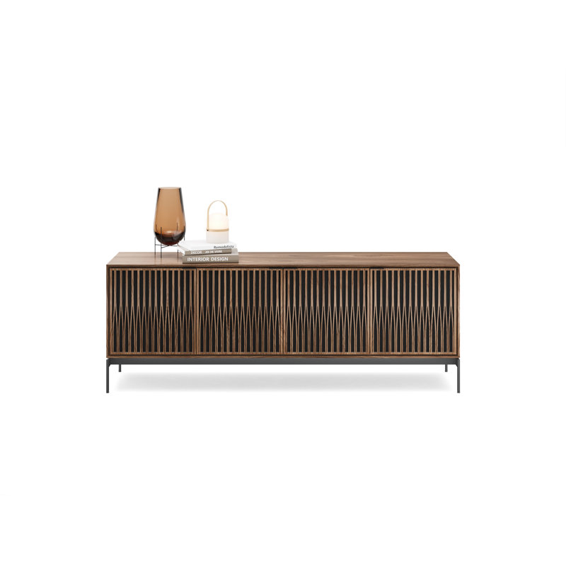 Elements - Cabinet with Console Base - Tune Door, Natural Walnut