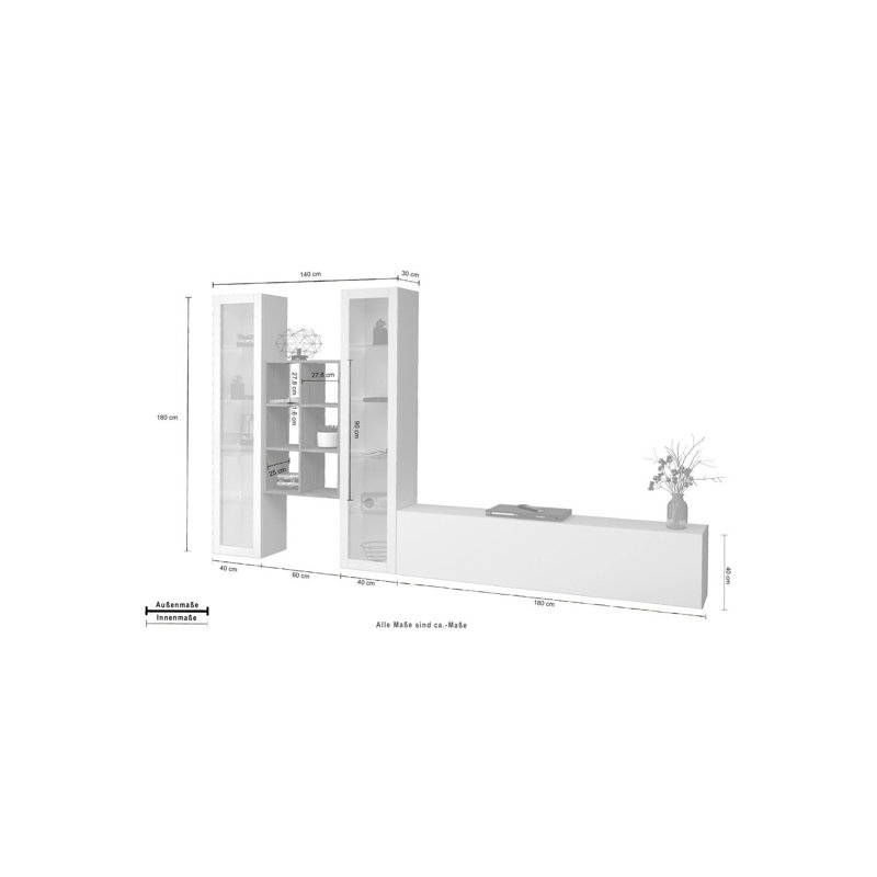 Cathalia Rectangle Accent Cabinet, Glossy White