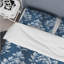 Ensemble de housse de couette transitionnel bleu et blanc intemporel Damask Art IV-109160739