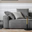 Canapé modulaire gris en coton et lin-109050823-109050825