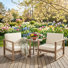 Marengo Modern Rustic Deep Seating Sustainable Acacia Wood Patio Club Chair with Water-Repellent Cushions