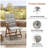  Indoor High Back Rocking Chair Cushions For Swivel Rocker, Outdoor Replacement Highback Dining Seat Pads With Back Elastic And Ties,48"X20"X2.5",Silver-1553734684