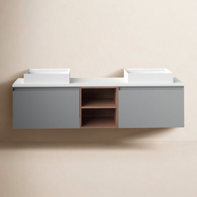 Shelley 72" Cedar Double Bathroom Vanity