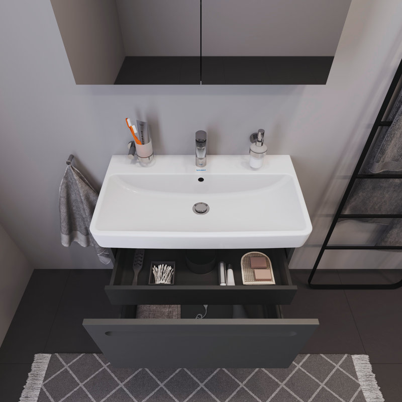 Meuble-lavabo simple 31,5 po Duravit No.1, Graphite mat